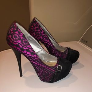 Beautiful pink and black heels